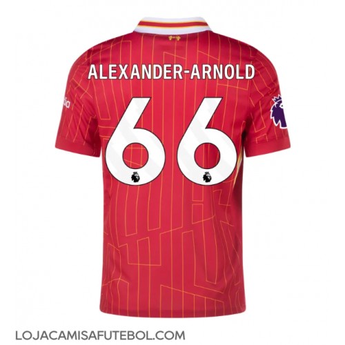 Camisa de Futebol Liverpool Alexander-Arnold #66 Equipamento Principal 2024-25 Manga Curta